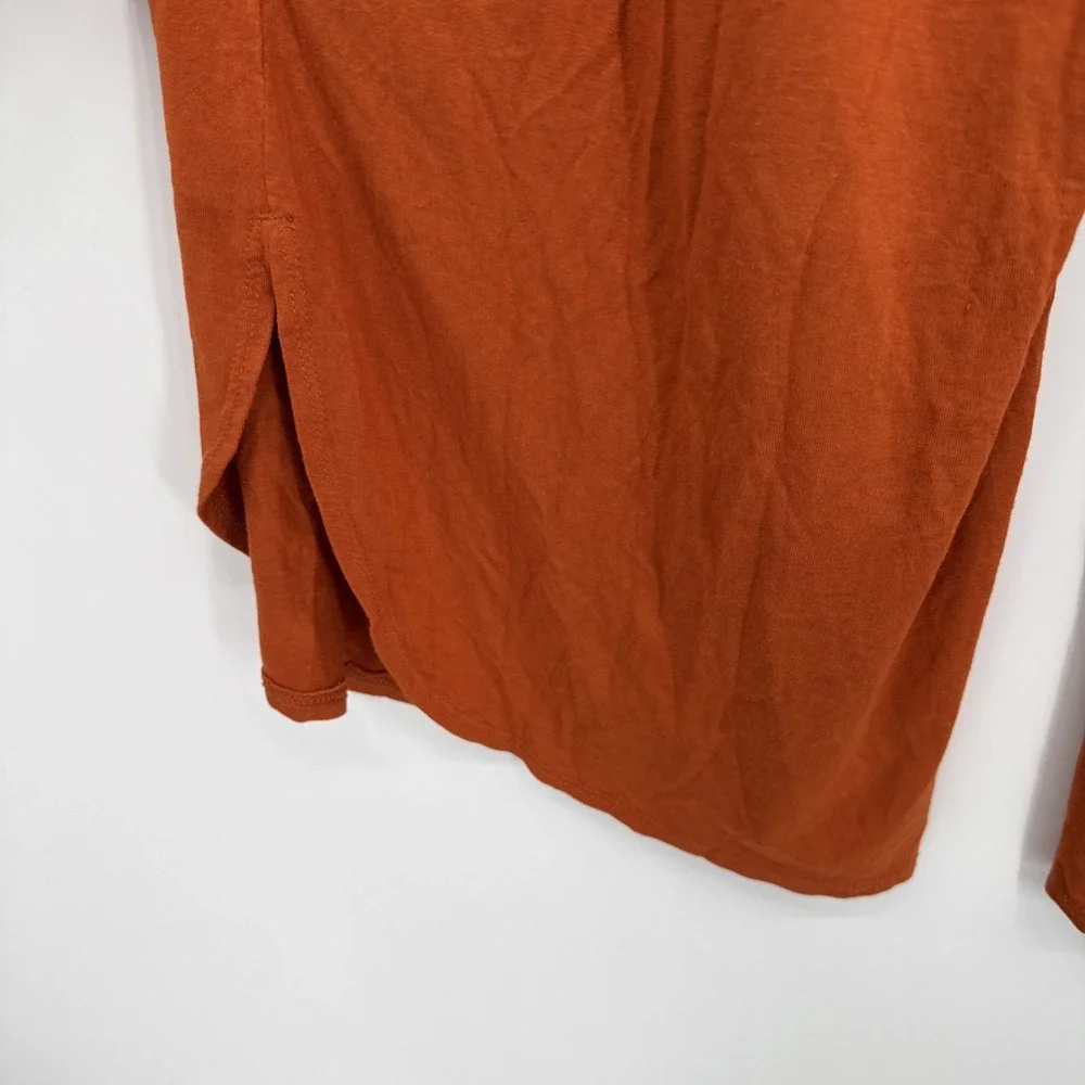 Free People Beach Orange Crop Wide-Leg Jumpsuit Boho Open Back Minimalist Small